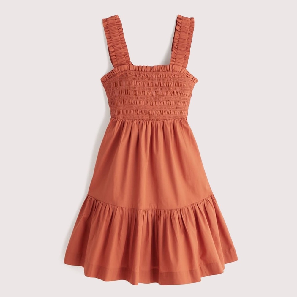 Abercrombie Smocked Tiered Poplin Dress NWTs